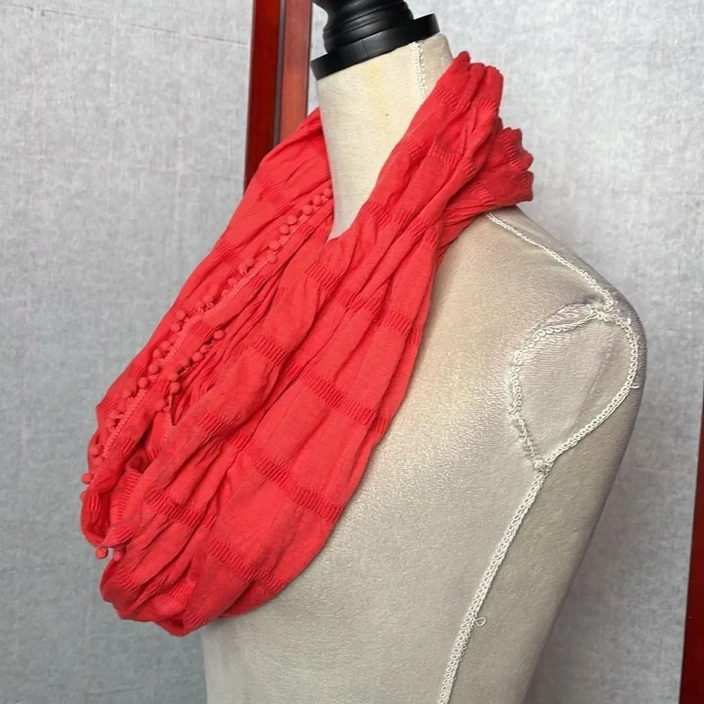 J. Crew Coral Colored Women's Infinity Scarf (One Size)